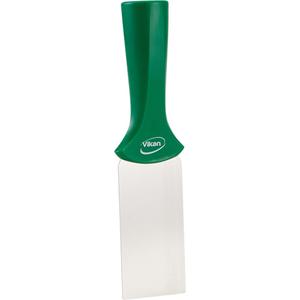 Handle-Mounted Stainless Steel Scraper - 2", 8", Green, 1-1/4", Stainless Steel, Polypropylene, 392°F