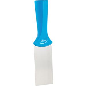 Handle-Mounted Stainless Steel Scraper - 2", 8", Blue, 1-1/4", Stainless Steel, Polypropylene, 392°F