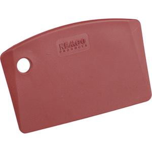 Metal Detectable Mini Bench Scraper - 5-1/4", 3-2/5", Red, 0.3", Polypropylene & Semi-Ferrous Additive