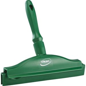 Double Blade Ultra Hygiene Squeegee - Green, 10", 3-1/2", 4", Polypropylene, Rubber