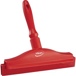 Double Blade Ultra Hygiene Squeegee - Red, 10", 3-1/2", 4", Polypropylene, Rubber
