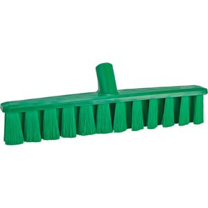 UST Soft Push Broom - Polyester, 15-1/4", Fine, Green, Green, 1-7/8", 4-3/4", Polypropylene, 250°F