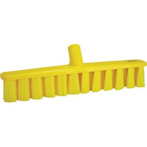 UST Soft Push Broom - Polyester, 15-1/4", Fine, Yellow, Yellow, 1-7/8", 4-3/4", Polypropylene, 250°F