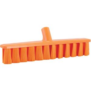 UST Soft Push Broom - Polyester, 15-1/4", Fine, Orange, Orange, 1-7/8", 4-3/4", Polypropylene, 250°F