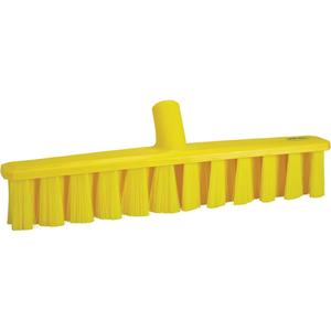 UST Push Broom - Polyester, 15-1/4", Medium, Yellow, Yellow, 1-7/8", 4-3/4", Polypropylene, 250°F