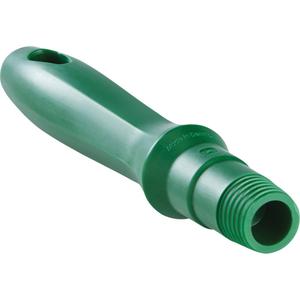 Mini Handle - Standard, Polypropylene, 6-1/4", 1-1/4", Euro Threaded, Green, Brush/Squeegee/Scraper/Pad Holder, 250°F