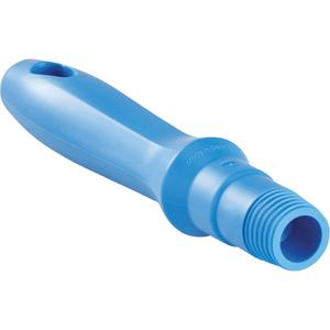 Mini Handle - Standard, Polypropylene, 6-1/4", 1-1/4", Euro Threaded, Blue, Brush/Squeegee/Scraper/Pad Holder, 250°F