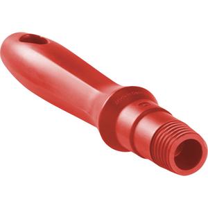 Mini Handle - Standard, Polypropylene, 6-1/4", 1-1/4", Euro Threaded, Red, Brush/Squeegee/Scraper/Pad Holder, 250°F