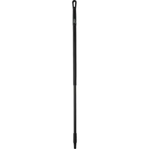 Handle - Standard, Fibreglass, 51-1/2", 1-1/4", Euro Threaded, Black, Broom/Brush/Squeegee/Scraper/Pad Holder, 250°F