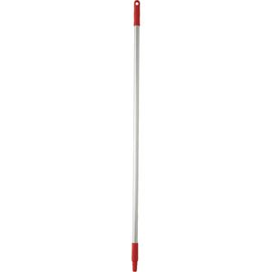 Basic Handle - Standard, Aluminum, 50", 1", Euro Threaded, Red, Broom/Squeegee/Scraper, 212°F, Polypropylene