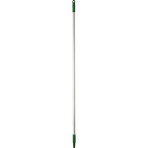 Basic Handle - Standard, Aluminum, 57", 1", Euro Threaded, Green, Broom/Squeegee/Scraper, 212°F, Polypropylene