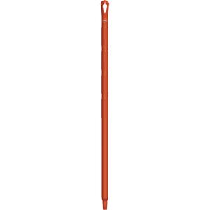 Ultra Hygiene Handle - Standard, Polypropylene, 40", 1-1/4", Euro Threaded, Red, Broom/Brush/Squeegee/Scraper/Pad Holder, 250°F