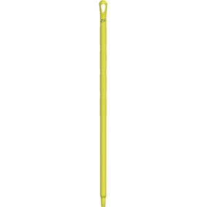 Ultra Hygiene Handle - Standard, Polypropylene, 40", 1-1/4", Euro Threaded, Yellow, Broom/Brush/Squeegee/Scraper/Pad Holder, 250°F