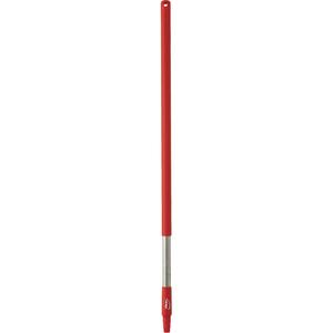 Handle - Standard, Polypropylene/Stainless Steel, 40", 1-1/4", Euro Threaded, Red, Broom/Brush/Squeegee/Scraper/Pad Holder, 250°F