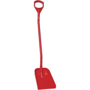 Ergonomic Small Blade Shovel - Red, Green, Blue, White, Yellow, 50", Square, Plastic, 250°F