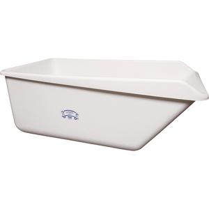 Angled Dump Tub with Drain - White, Plastic, 54.6", 32", 21.7"