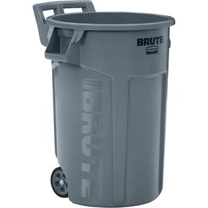 Brute® Vented Wheeled Container - 44 US gal., Plastic, Grey