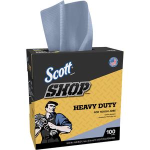 Shop Towels - Heavy-Duty, 16-4/5", 8-1/3", Blue