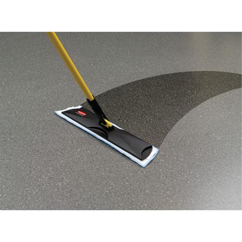 Light Commercial Wet Mop Pad - Finishing, 18", Microfibre, Light Commercial Quick-Connect Frame & Handle, Blue - Image 2