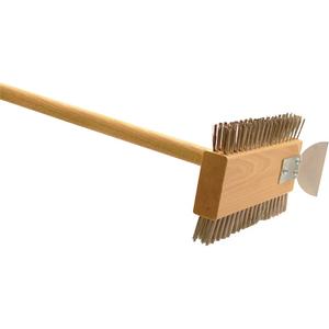 Double-Sided Commercial Grill Brush - 30", Stainless Steel