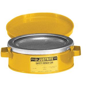 Bench Can with Perforated Dasher Plate - 0.25 gal., 5-1/2", 4-7/8", 4-7/8", Steel, Yellow