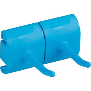 Double Hook Module for Hygienic Wall Bracket - Blue, 6.61 lbs., 250°F, Polypropylene, Polyamide