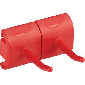 Double Hook Module for Hygienic Wall Bracket - Red, 6.61 lbs., 250°F, Polypropylene, Polyamide