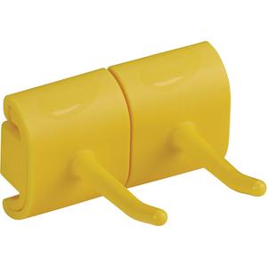 Double Hook Module for Hygienic Wall Bracket - Yellow, 6.61 lbs., 250°F, Polypropylene, Polyamide