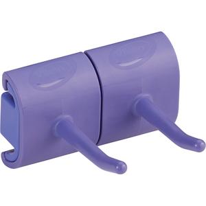 Double Hook Module for Hygienic Wall Bracket - Purple, 6.61 lbs., 250°F, Polypropylene, Polyamide