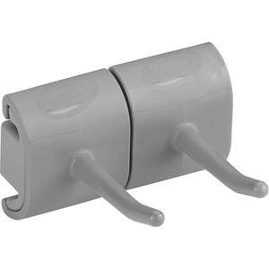 Double Hook Module for Hygienic Wall Bracket - Grey, 6.61 lbs., 250°F, Polypropylene, Polyamide
