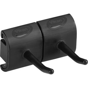 Double Hook Module for Hygienic Wall Bracket - Black, 6.61 lbs., 250°F, Polypropylene, Polyamide