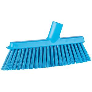 Dustpan Broom with Angled Thread - Polyester, 10", Medium, Blue, Blue, 1-1/5", 4-3/4", 250°F, Polypropylene