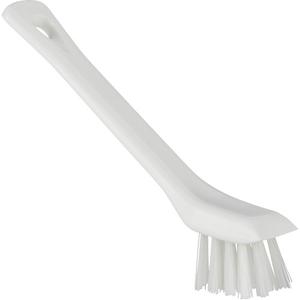 Brush with Scraping Edge - Detail, White, 6", Stiff, 1", 3-1/2", 250°F, Polypropylene