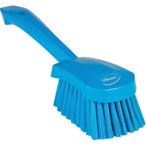 Short-Handled Washing Brush - Scrub, Blue, 10-1/2", Soft, 2-3/4", 3-1/2", 250°F, Polypropylene