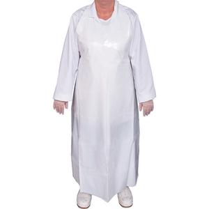 Top Dog 8 Mil. Apron - Polyurethane, 50", White, 8 mil., 180°F