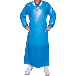 Top Dog 6 Mil. Gown - Polyurethane, Large, Blue, Non-Medical, 180°F