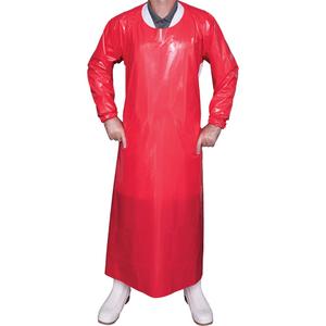 Top Dog 6 Mil. Gown - Polyurethane, X-Large, Red, Non-Medical, 180°F
