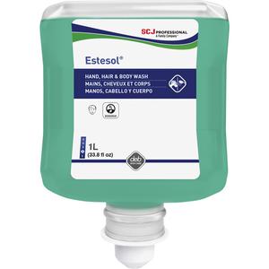 Estesol® Hand, Hair and Body Cleaner - 1 L, Rain Forest, Plastic Cartridge, Light Green, 4.0-5.0