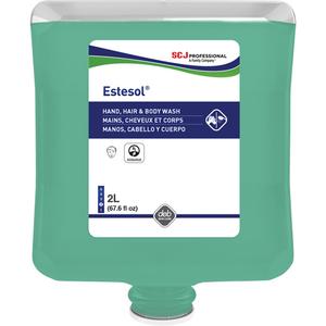 Estesol® Hand, Hair and Body Cleaner - 2 L, Rain Forest, Plastic Cartridge, Light Green, 4.0-5.0