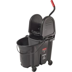 Wavebrake® Bucket & Wringer - Black, Down Press, 8.75 US Gal.(35 Quart), 5 Years