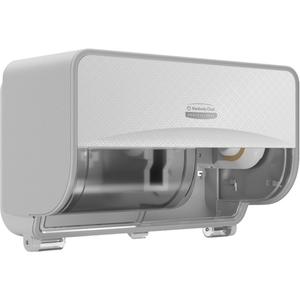 Icon™ Standard Roll Horizontal Toilet Paper Dispenser - Multiple, 12.4", 6.42", 7.9", White Mosaic