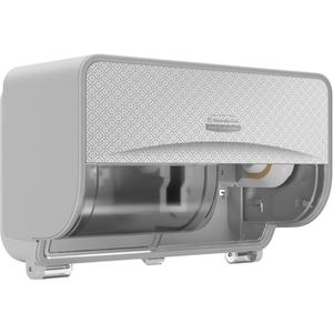 Icon™ Standard Roll Horizontal Toilet Paper Dispenser - Multiple, 12.4", 6.42", 7.9", Silver Mosaic