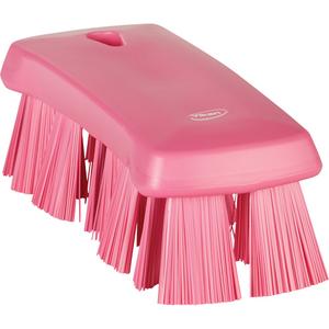 UST Hand Brush - Scrub/Machine, Pink, 6-9/10", Stiff, 1-1/2", Polypropylene & Polyester, 2-2/3", 2-1/5"