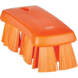 UST Hand Brush - Scrub/Machine, Orange, 6-9/10", Stiff, 1-1/2", Polypropylene & Polyester, 2-2/3", 2-1/5"