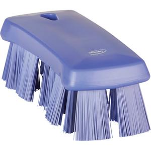 UST Hand Brush - Scrub/Machine, Purple, 6-9/10", Stiff, 1-1/2", Polypropylene & Polyester, 2-2/3", 2-1/5"
