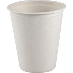 Single Wall Compostable Hot Drink Cup - 8 oz., White, Paper, BPI