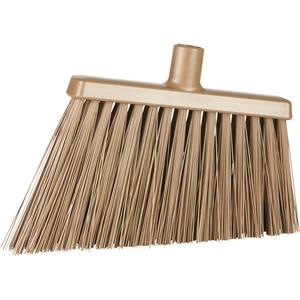 Angle Cut Broom - PVC/Polyester/Polypropylene/Synthetic, 11-2/5", Extra Stiff, Brown, Brown, 10.6", 10.5 pH, 2 pH, 6.7"