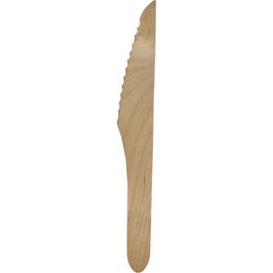 Bulk Wrapped Wooden Knives - Natural, 6.25", ASTM Certified, FDA & CFIA Food Service Approved, Birch Wood