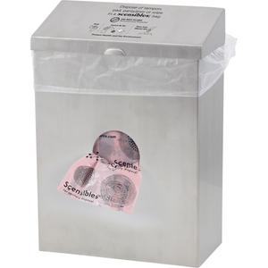 Scensibles® Combination Waste Receptacle & Dispensers - Stainless Steel, Stainless Steel, 11" x 8" x 4", Rigid Liner