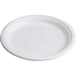 Compostable Plates - 10", Bagasse, 0.75", White